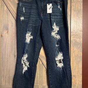Judy Blue Boyfriend Fit Dark Wash Jeans